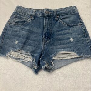 Festival Distressed Denim Juniors Shorts Size 3